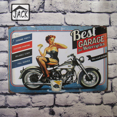 BEST GARAGE Vintage shop sign style made from 24 gauge metal with rusted corners look