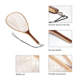 Fishing Net Mesh Wooden Handle Nylon / Rubber Landing