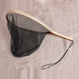 Fishing Net Mesh Wooden Handle Nylon / Rubber Landing