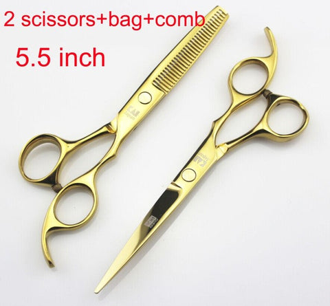 2 Scissors+Bag+Comb Japan High Quality 5.5/6.0 Inch Professional Hairdressing Scissors