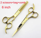 2 Scissors+Bag+Comb Japan High Quality 5.5/6.0 Inch Professional Hairdressing Scissors