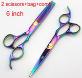 2 Scissors+Bag+Comb Japan High Quality 5.5/6.0 Inch Professional Hairdressing Scissors