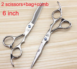 2 Scissors+Bag+Comb Japan High Quality 5.5/6.0 Inch Professional Hairdressing Scissors