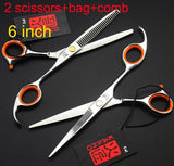 2 Scissors+Bag+Comb Japan High Quality 5.5/6.0 Inch Professional Hairdressing Scissors