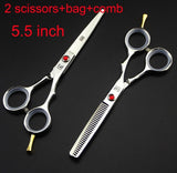 2 Scissors+Bag+Comb Japan High Quality 5.5/6.0 Inch Professional Hairdressing Scissors