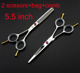 2 Scissors+Bag+Comb Japan High Quality 5.5/6.0 Inch Professional Hairdressing Scissors