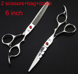 2 Scissors+Bag+Comb Japan High Quality 5.5/6.0 Inch Professional Hairdressing Scissors