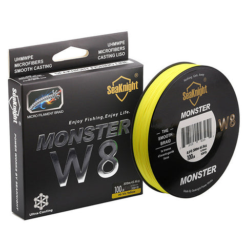SeaKnight Monster W8 300M 8 Strands Fishing Line Multifilament Fishing PE Line 8 Weaves Strong Braided Wire 20LB 40LB 80LB 100LB