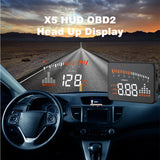 Universal X5 3 Inch Car HUD OBD2 II Head Up Display Overspeed Warning System Projector