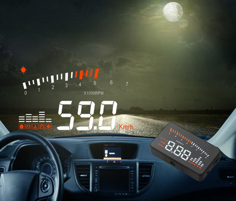 Universal X5 3 Inch Car HUD OBD2 II Head Up Display Overspeed Warning System Projector