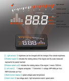 Universal X5 3 Inch Car HUD OBD2 II Head Up Display Overspeed Warning System Projector