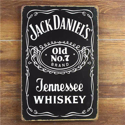 Jack Daniel Old NO 7 Brand Jennessee Whiskey Vintage Home Decor 20*30 cm Tin Sign Wall Decor