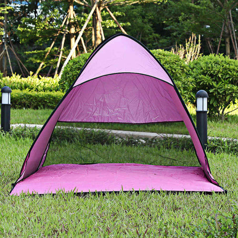 Instant Quick Cabana Beach Tent Outdoor Automatic Foldable Sun Shelter 3 - 4 Person Portable UV Protection