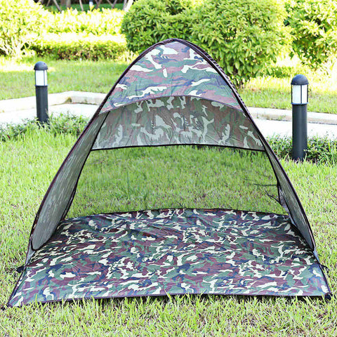 Instant Quick Cabana Beach Tent Outdoor Automatic Foldable Sun Shelter 3 - 4 Person Portable UV Protection