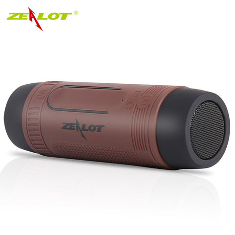 Zealot S1 Bluetooth Speaker Outdoor Bicycle Portable Subwoofer Bass Speakers 4000mAh Power Bank+LED light +Bike Mount+Carabiner