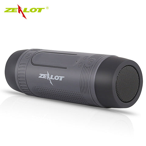 Zealot S1 Bluetooth Speaker Outdoor Bicycle Portable Subwoofer Bass Speakers 4000mAh Power Bank+LED light +Bike Mount+Carabiner