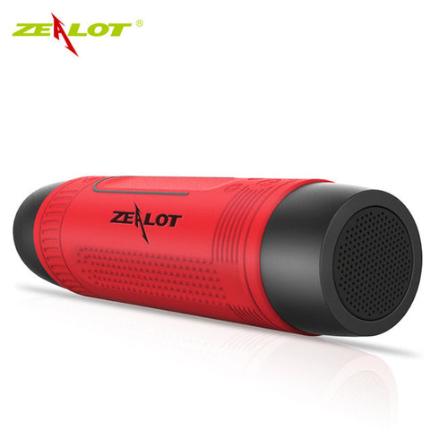 Zealot S1 Bluetooth Speaker Outdoor Bicycle Portable Subwoofer Bass Speakers 4000mAh Power Bank+LED light +Bike Mount+Carabiner