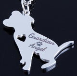 Guardian Angel PitBull Charm Necklace Jewelry