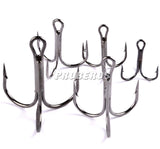 50pc/lot 2/4/6/8/10# Fishing Hook High Carbon Steel Treble Hooks Fishing Tackle