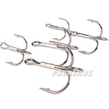 50pc/lot 2/4/6/8/10# Fishing Hook High Carbon Steel Treble Hooks Fishing Tackle