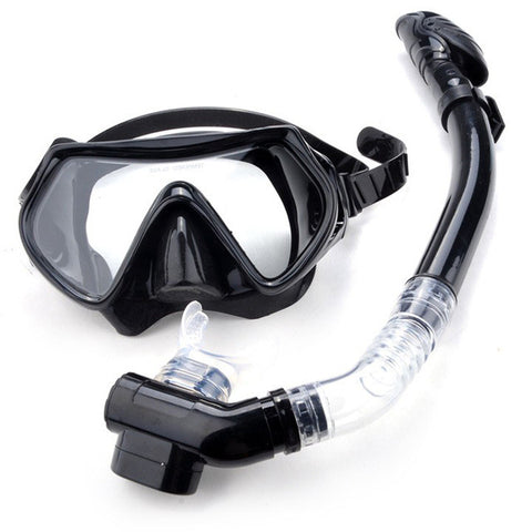 Professional Scuba Diving Mask Snorkel Anti-Fog Goggles Glasses Set Silicone Swimming Fishing