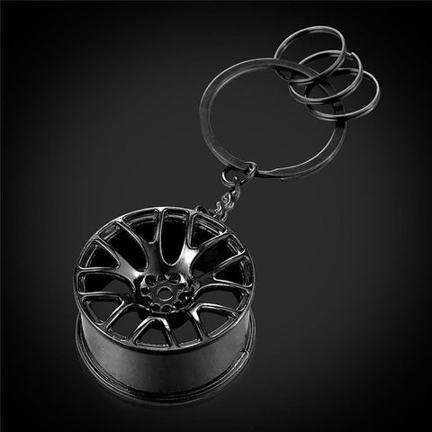 BBS wheels car keychain rings gold/platinum plated high quality