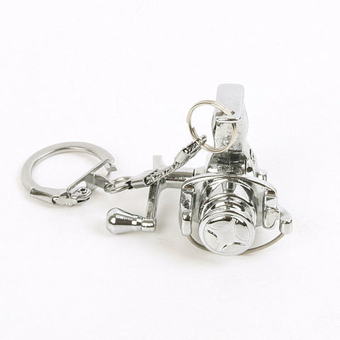 Spinning Fishing Reel Miniature Key Chain