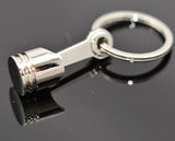 Big Piston Keychain  Polished Chrome