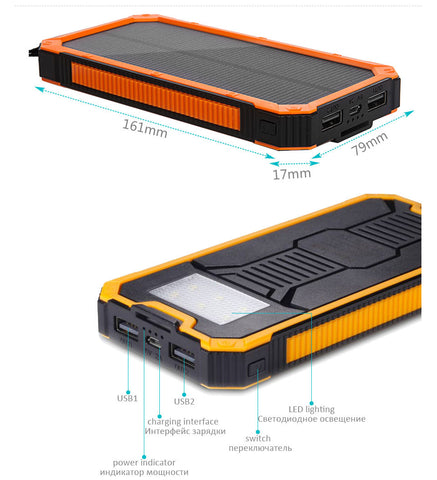 Solar Poverbank Phone 10000mah