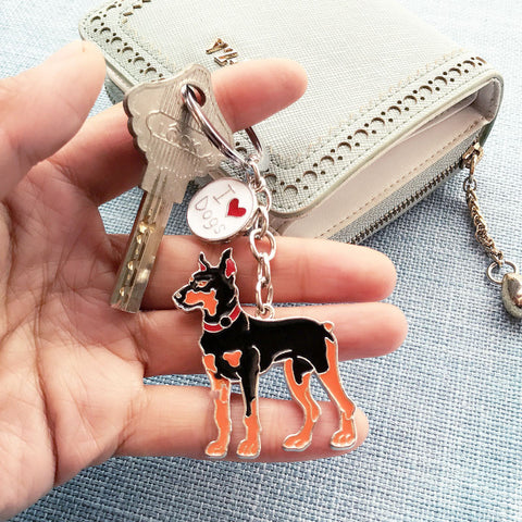 Doberman Pinscher Dog Key rings