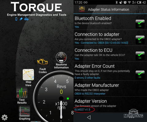 Digimotor ELM327 V1.5 Bluetooth OBD2 Car Diagnostic-tool OBD 2 Autoscanner