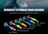 12pcs Luminous Squid Jigs Light hook Cuttlefish Shrimp 2.0 Octopus jigging Bait Rig