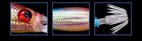 12pcs Luminous Squid Jigs Light hook Cuttlefish Shrimp 2.0 Octopus jigging Bait Rig