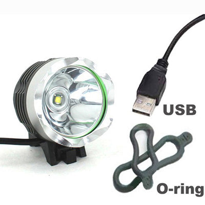 USB Bicycle light CREE XM-L T6 2000LM 5V USB LED Bike Bicycle Light 3 Modes With 2*Orings