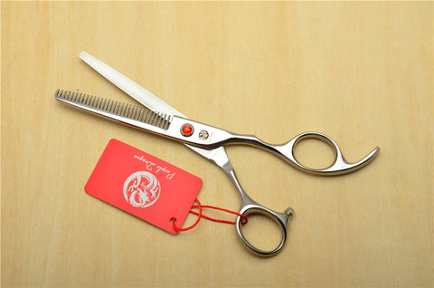5''/5.5''/6''/6.5''/7''/7.5''/8'' Purple Dragon Red Gem Cutting/Thinning Hairdressing Shears