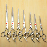 5''/5.5''/6''/6.5''/7''/7.5''/8'' Purple Dragon Red Gem Cutting/Thinning Hairdressing Shears