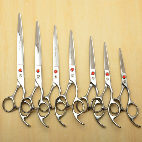 5''/5.5''/6''/6.5''/7''/7.5''/8'' Purple Dragon Red Gem Cutting/Thinning Hairdressing Shears