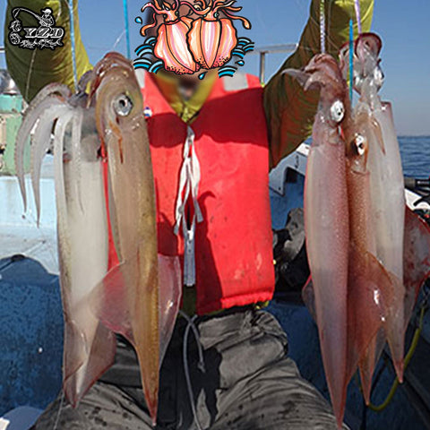 12pcs Luminous Squid Jigs Light hook Cuttlefish Shrimp 2.0 Octopus jigging Bait Rig