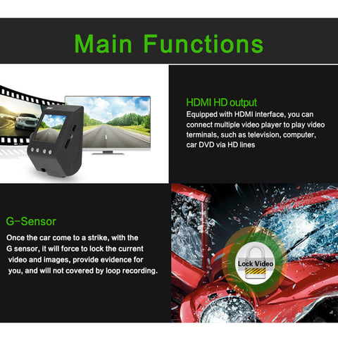 KKmoon 2'' LCD Car DVR Dash Cam