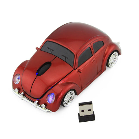 2.4Ghz Optical Mouse Car Beetle 1600DPI