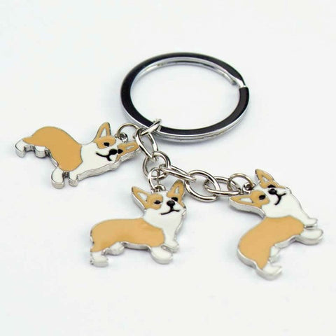Corgi Dogs Key Ring Bag charm key chain