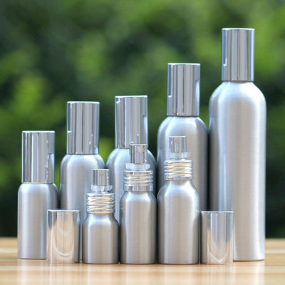 1-2pcs 20/30/50/60/100-500ml Aluminum silver empty spray bottle Fine Mist