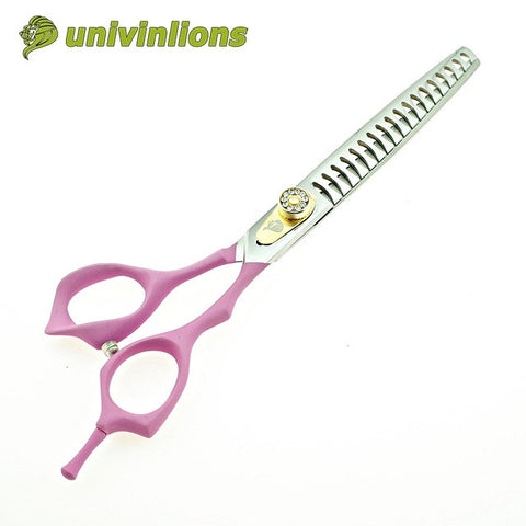 7" pink pet scissors curved