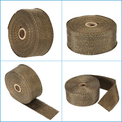 15m Heat Wrap Exhaust Manifold Downpipe 10 30cm Cable Ties for Car Motorcycle