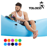 Fast Inflatable hangout Camping Sleep Bed Air Sofa With Side Pocket
