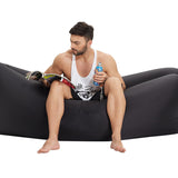 Fast Inflatable hangout Camping Sleep Bed Air Sofa With Side Pocket