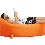Fast Inflatable hangout Camping Sleep Bed Air Sofa With Side Pocket