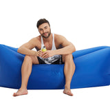 Fast Inflatable hangout Camping Sleep Bed Air Sofa With Side Pocket