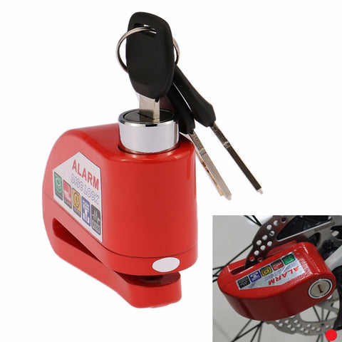 Motorcycle Moto  Scooter Bicycle Disc Brake Lock Security Anti-theft Alarm Lock