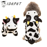 Pet Dog Coat Winter Clothes Milk cow Hoodies Jacket